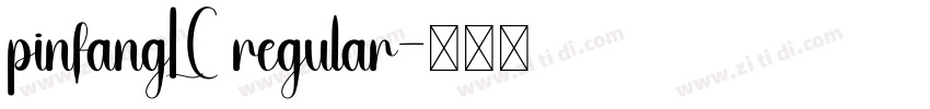 pinfangLC regular字体转换